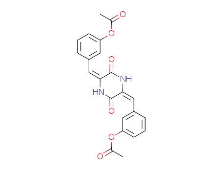 3,6-bis-(3-acetoxy-benzylidene)-piperazine-2,5-dione