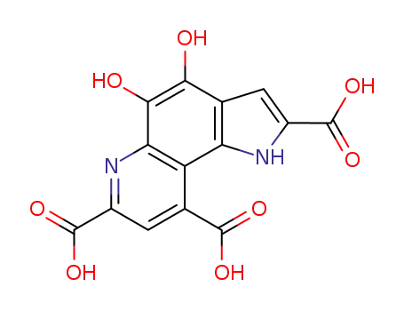 Molecular Structure of 79127-57-4 (2,7,9-tricarboxy-1H-pyrrolo(2,3-f)quinoline-4,5-diol)