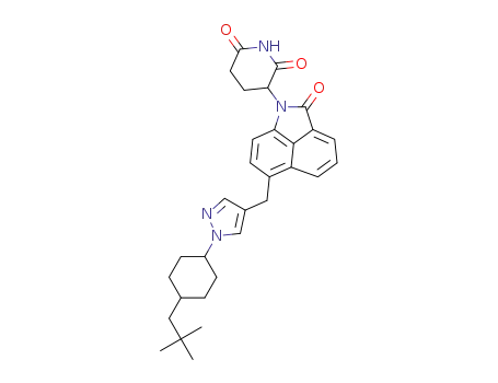 3-(6-((1-((1s,4s)-4-neopentylcyclohexyl)-1H-pyrazol-4-yl)methyl)-2-oxobenzo[cd]indol-1(2H)-yl)piperidine-2,6-dione