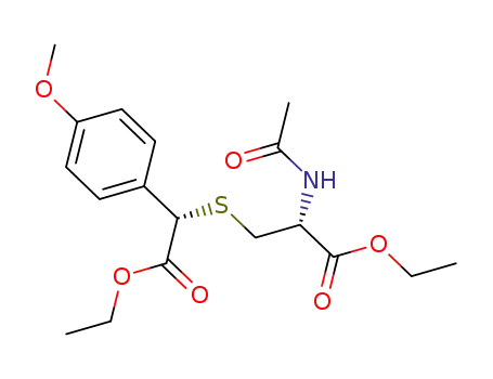 ethyl N-acetyl-S-(2-ethoxy-1-(4-methoxyphenyl)-2-oxoeth-yl)-L-cysteinate