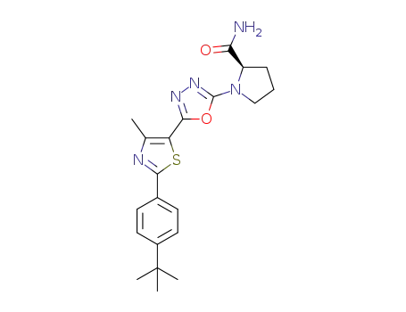 (R)-1-{5-[2-(4-(tert-butyl)phenyl)-4-methylthiazol-5-yl]-1,3,4-oxadiazol-2-yl}pyrrolidine-2-carboxamide