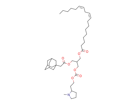 3-(2-((3r,5r,7r)-adamantan-1-yl)acetoxy)-2-((((2-(1-methylpyrrolidin-2-yl)ethoxy)carbonyl)oxy)methyl)propyl (9Z,12Z)-octadeca-9,12-dienoate