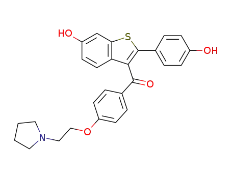 6-hydroxy-2-(4-hydroxyphenyl)-3-[4-(2-pyrrolidinoethoxy)benzoyl]benzo[b]thiophene