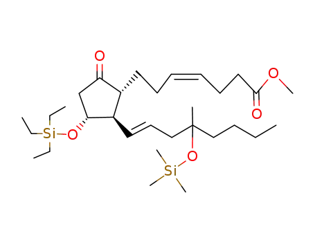 (Z)-7-[(1R,2R,3R)-2-((E)-4-Methyl-4-trimethylsilanyloxy-oct-1-enyl)-5-oxo-3-triethylsilanyloxy-cyclopentyl]-hept-4-enoic acid methyl ester