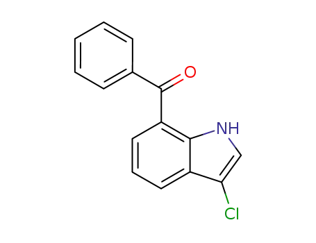 Molecular Structure of 76049-81-5 (Methanone, (3-chloro-1H-indol-7-yl)phenyl-)