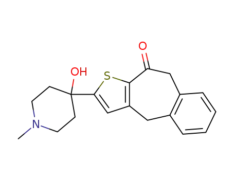 2-(1-methyl-4-hydroxy-4-piperidyl)-4H-benzo<4,5>cyclohepta<1,2-b>thiophen-10-one