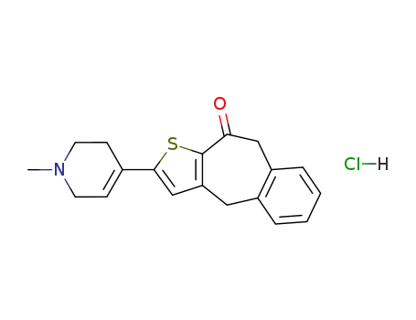 2-(1-methyl-4-piperylid-3-ene)-9,10-dihydro-4H-benzo<4,5>cyclohepta<1,2-b>thiophen-10-one hydrochloride