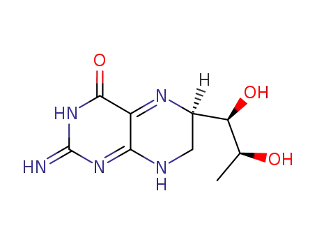 Molecular Structure of 79647-29-3 ((6R)-2-amino-6-[(1R,2S)-1,2-dihydroxypropyl]-6,7-dihydro-1H-pteridin-4-one)
