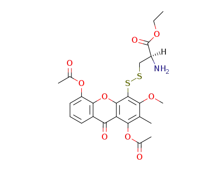 (R)-2-Amino-3-(1,5-diacetoxy-3-methoxy-2-methyl-9-oxo-9H-xanthen-4-yldisulfanyl)-propionic acid ethyl ester
