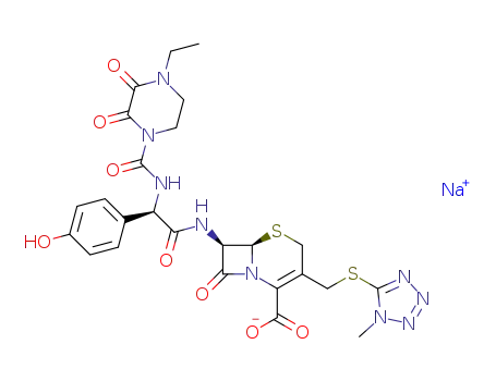 Molecular Structure of 62893-20-3 (Cefoperazone sodium)
