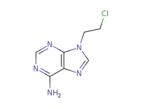 Molecular Structure of 19255-48-2 (9-(2-Chloro-ethyl)-9H-purin-6-ylamine)