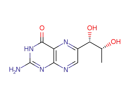 Molecular Structure of 13039-62-8 (2-amino-6-[(1S,2R)-1,2-dihydroxypropyl]-4(1H)-Pteridinone)