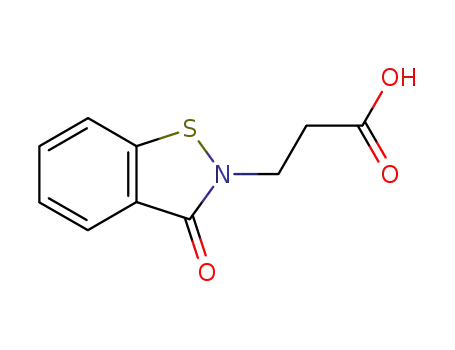 Molecular Structure of 89139-48-0 (3-(3-Oxo-1,2-benzisothiazol-2(3H)-yl)propanoic acid)
