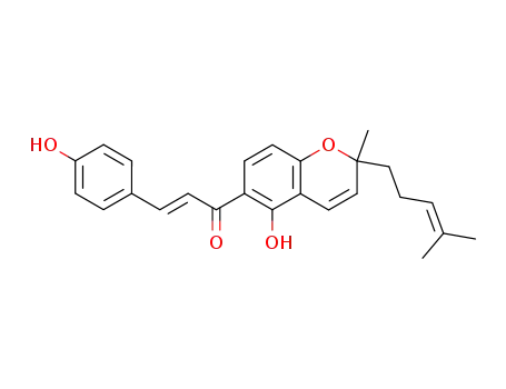 (2E)-1-[5-hydroxy-2-methyl-2-(4-methylpent-3-en-1-yl)-2H-1-benzopyran-6-yl]-3-(4-hydroxyphenyl)prop-2-en-1-one