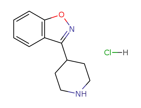 Molecular Structure of 84163-22-4 (3-(4-Piperidinyl)-1,2-benzisoxazole Hydrochloride)