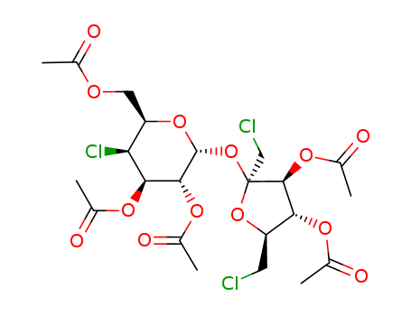 a-D-Galactopyranoside,3,4-di-O-acetyl-1,6-dichloro-1,6-dideoxy-b-D-fructofuranosyl 4-chloro-4-deoxy-, 2,3,6-triacetate
