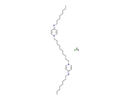 Molecular Structure of 70775-75-6 (N,N'-(decane-1,10-diyldi-1(4H)-pyridyl-4-ylidene)bis(octylammonium) dichloride)