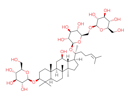 3-O-(β-D-glucopyranosyl)-20-O-[β-D-glucopyranosyl-(1→6)-β-D-glucopyranosyl]-3β,12β,20β-trihydroxydammar-24-ene