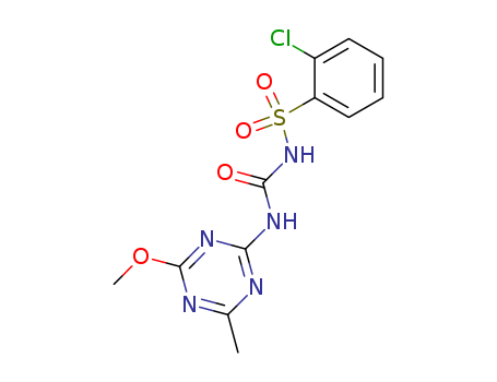 64902-72-3,Chlorsulfuron,1-(2-chlorophenyl)sulfonyl-3-(4-methoxy-6-methyl-1,3,5-triazin-2-yl)urea;DPX 4189;2-Chloro-N-(((4-methoxy-6-methyl-1,3,5-triazin-2-yl)amino)carbony- l)benzenesulphonamide;W 4189;Tuligen;Benzenesulfonamide,2-chloro-N-[[(4-methoxy- 6-methyl-1,3,5-triazin-2-yl)amino]carbonyl]-;Khardin;DPX-W 4189;Chlorsulphuron;Glean;2-Chloro-N-[[(4-methoxy-6-methyl-1,3,5-triazin-2-yl)amino]carbonyl]benzenesulfonamide;Chlorosulfuron;2-chloro-N-[[(4-methoxy-6-methyl-1,3,5-triazin-2-yl)amino]carbonyl]benzenesulphonamide;TELAR;GLEAN 20DF;