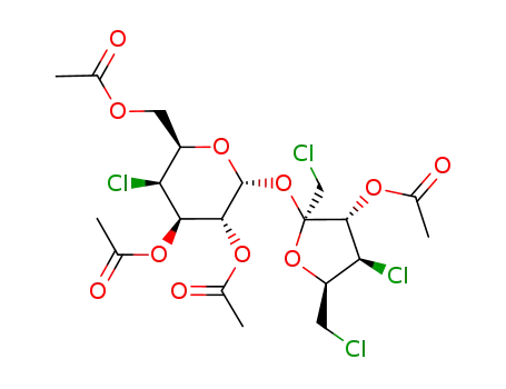 2,3,6-tri-O-acetyl-4-chloro-4-deoxy-α-D-galactopyranosyl 3-O-acetyl-1,4,6-trichloro-1,4,6-trideoxy-β-D-sorbofuranoside