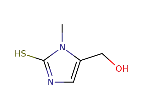 Molecular Structure of 143122-18-3 ((2-MERCAPTO-1-METHYL-1H-IMIDAZOL-5-YL)METHANOL)