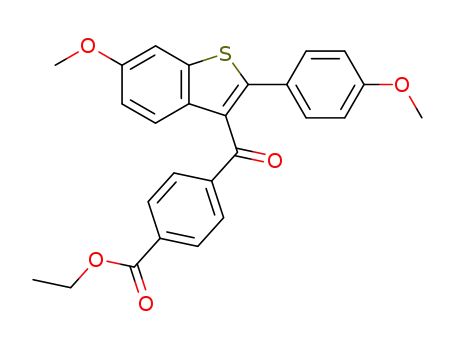 3-<(4'-ethoxycarbonyl)benzoyl>-6-methoxy-2-(4-methoxyphenyl)benzothiophene