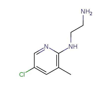 Molecular Structure of 92992-98-8 (1,2-Ethanediamine, N-(5-chloro-3-methyl-2-pyridinyl)-)