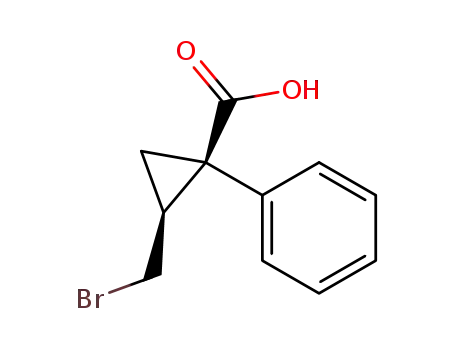 Molecular Structure of 69160-63-0 ((Z)-1-phenyl-2-(bromomethyl)cyclopropanecarboxylic acid)