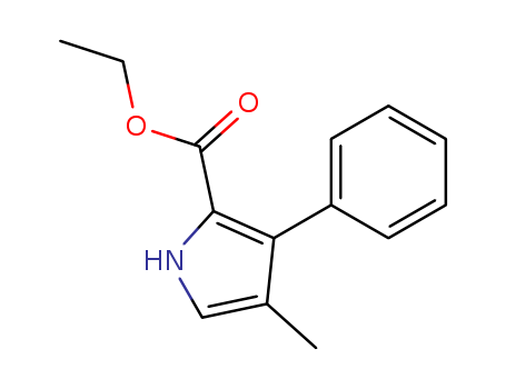Molecular Structure of 124901-12-8 (1H-Pyrrole-2-carboxylic acid, 4-methyl-3-phenyl-, ethyl ester)