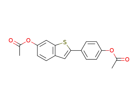 Molecular Structure of 84449-63-8 (2-[4-(Acetyloxy)phenyl]benzo[b]thiophene-6-ol acetate)