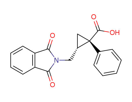 Molecular Structure of 69160-56-1 ((Z)-1-Phenyl-2-(phthalimidomethyl)cyclopropanecarboxylic acid)
