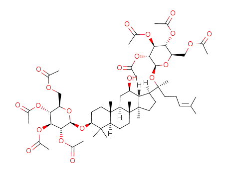 3,20-di-O-(2',3',4',6'-tetra-O-acetyl-β-D-glucopyranosyl)dammar-24-en-3β,12β,20S-triol