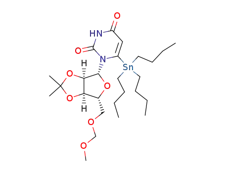6-Tributylstannyl-2',3'-isopropylidene-5'-O-methoxymethyluridine