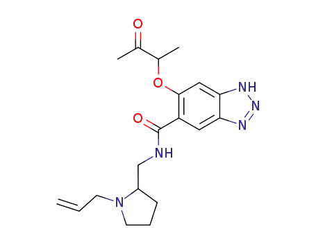 N-<(1-allyl-2-pyrrolodinyl)methyl>-6-(1-methyl-2-oxopropoxy)-1H-benzotriazole-5-carboxamide