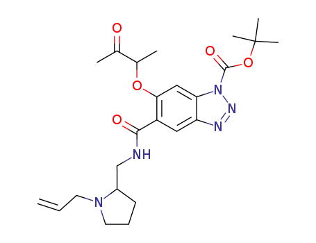 5-[(1-Allyl-pyrrolidin-2-ylmethyl)-carbamoyl]-6-(1-methyl-2-oxo-propoxy)-benzotriazole-1-carboxylic acid tert-butyl ester