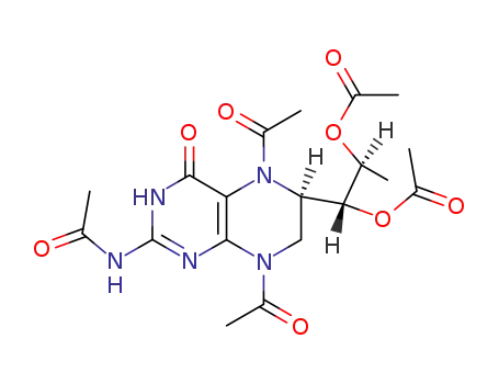 (6R)-2-acetamido-5,8-diacetyl-6-[(1R,2S)-1,2-bis(acetyloxy)propyl]-5,6,7,8-tetrahydropteridin-4(3H)-one