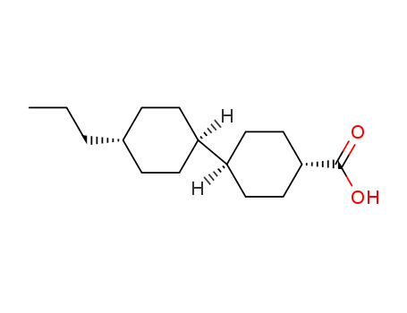 65355-32-0,trans-4'-Propyl-(1,1'-bicyclohexyl)-4-carboxylic acid,(trans,trans)-4'-Propyl-1,1'-bicyclohexyl-4-carboxylicacid; trans-4-(4-Propylcyclohexyl)cyclohexanecarboxylic acid;trans-4-(trans-4-Propylcyclohexyl)cyclohexanecarboxylic acid