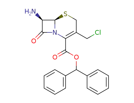 (6R)-trans-3-chloromethyl-7-amino-8-oxo-5-thia-1-azabicyclo[4.2.0]oct-2-ene-2-carboxylate, diphenylmethyl ester