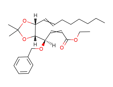 (4R,5S,6R)-ethyl-4-benzyloxy-5,6-(isopropylidenedioxy)-2,7-tetradecadienate