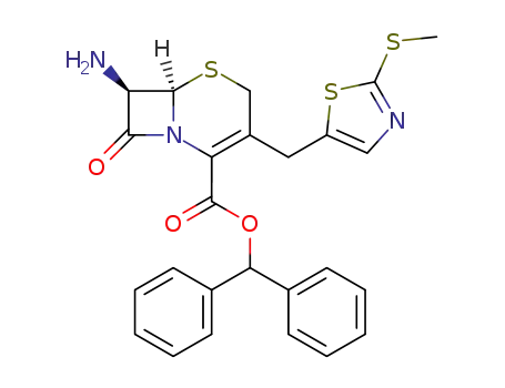 (6R,7R)-7-Amino-3-(2-methylsulfanyl-thiazol-5-ylmethyl)-8-oxo-5-thia-1-aza-bicyclo[4.2.0]oct-2-ene-2-carboxylic acid benzhydryl ester