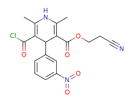 5-Chlorocarbonyl-2,6-dimethyl-4-(3-nitro-phenyl)-1,4-dihydro-pyridine-3-carboxylic acid 2-cyano-ethyl ester