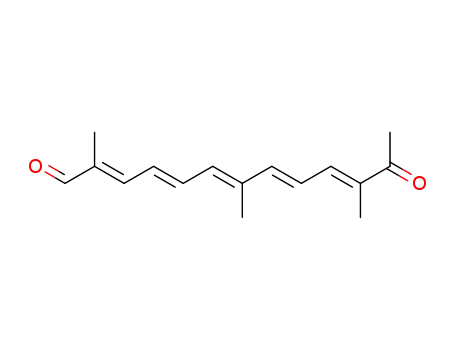 (2E,4E,6E,8E,10E)-2,7,11-trimethyl-12-oxotrideca-2,4,6,8,10-pentaenal