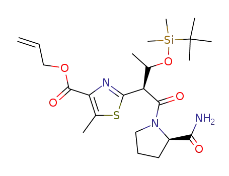 2-[(S)-2-(tert-Butyl-dimethyl-silanyloxy)-1-((R)-2-carbamoyl-pyrrolidine-1-carbonyl)-propyl]-5-methyl-thiazole-4-carboxylic acid allyl ester