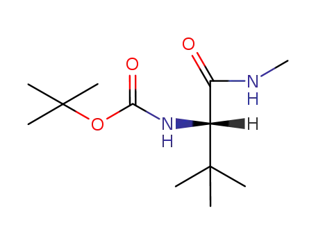 Molecular Structure of 200865-04-9 (Carbamic acid, [(1S)-2,2-dimethyl-1-[(methylamino)carbonyl]propyl]-,
1,1-dimethylethyl ester)
