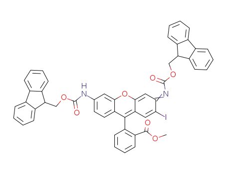 2-{6-(9H-Fluoren-9-ylmethoxycarbonylamino)-3-[(Z)-9H-fluoren-9-ylmethoxycarbonylimino]-2-iodo-3H-xanthen-9-yl}-benzoic acid methyl ester