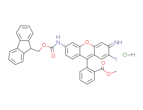 2-[6-(9H-Fluoren-9-ylmethoxycarbonylamino)-3-imino-2-iodo-3H-xanthen-9-yl]-benzoic acid methyl ester; hydrochloride