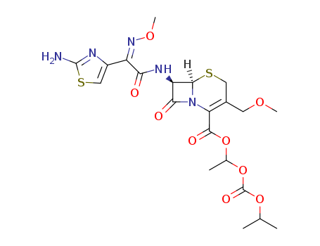 5-Thia-1-azabicyclo[4.2.0]oct-2-ene-2-carboxylicacid,7-[[(2Z)-2-(2-amino-4-thiazolyl)-2-(methoxyimino)acetyl]amino]-3-(methoxymethyl)-8-oxo-,1-[[(1-methylethoxy)carbonyl]oxy]ethyl ester, (6R,7R)-(87239-81-4)