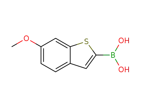 Molecular Structure of 182133-35-3 (6-Methoxybenzo[b]thiophene-2-boronic acid)