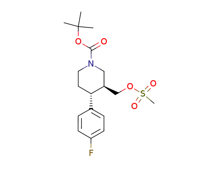 (3S,4R)-tert-butyl 4-(4-fluorophenyl)-3-(((methylsulfonyl)oxy)methyl)piperidine-1-carboxylate