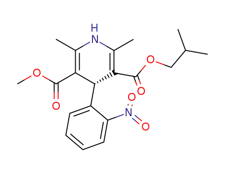 (-)-(R)-methyl 2-methylpropyl 1,4-dihydro-2,6-dimethyl-4-(2-nitrophenyl)pyridine-3,5-dicarboxylate